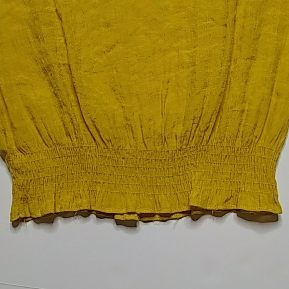 F21 Golden Rod Braided Neckline Cap Sleeve - Picture 4 of 7